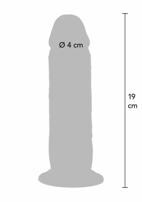 Foreskin Dong Vibrating Silicone 19 cm - model z ruchomą powierzchnią i wibracją