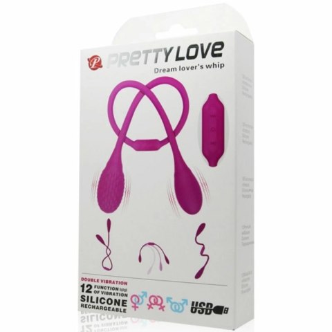 PRETTY LOVE Dream Lovers Whip 2 - elastyczny stymulator unisex, 12 trybow