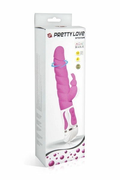 PRETTY LOVE SMART STEVEN krolik rożowy 12 trybow silikonowy 27cm