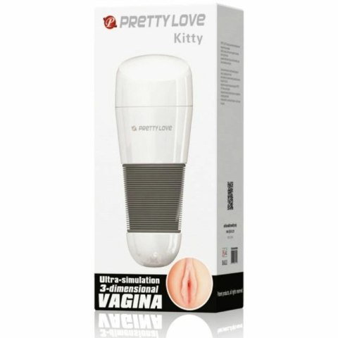 Pretty Love KITTY biały model intymny z teksturą superskin