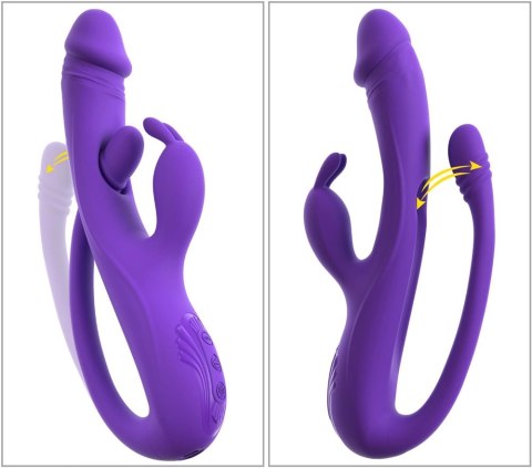 Sweet Smile Rabbit Vibe model G-Spot/Ana, silikonowy, 23 cm, fioletowy