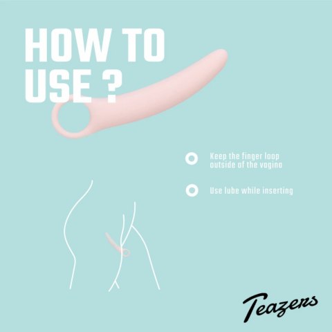 Teazers Dilator Set 3 sztuki silikonowy rożowy - stopniowany rozmiar