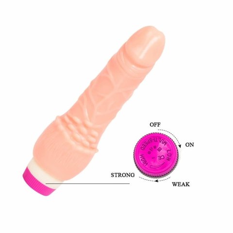 BAILE FALE - Model wibracyjny 19,5 cm, naturalny kolor, regulacja