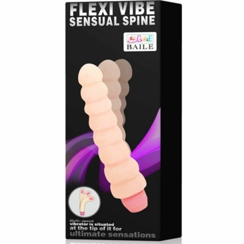 BAILE Flexi Vibe Sensual Spine 19 cm - elastyczny model z wieloma trybami