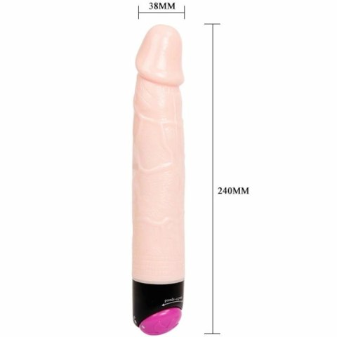 BAILE Kolorowy masażer intymny z rotacją i wibracją 24 cm