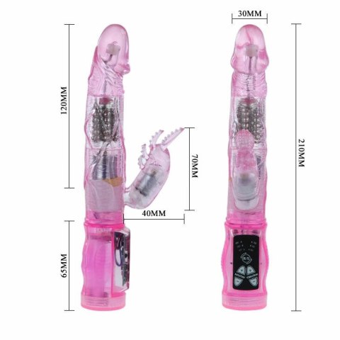 BAILE MINI KROLIK Intymny Miłośnik Liliowy 23cm wodoodporny żelowy