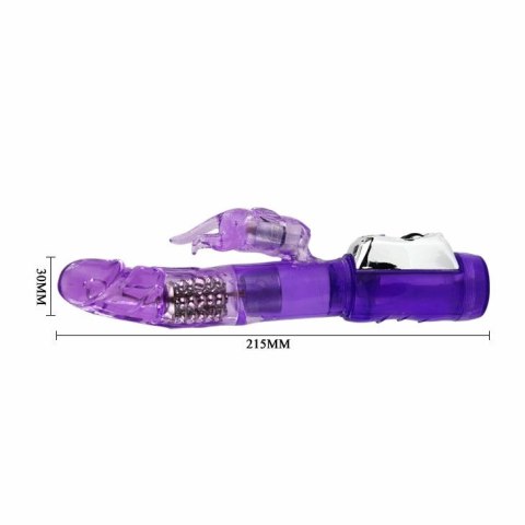 BAILE Super Sex Rabbit - wibrator rotacyjny z podwojną stymulacją 23 cm
