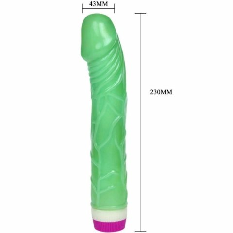 BAILE Wibrator Fale Przyjemności 23 cm zielony wielostopniowy
