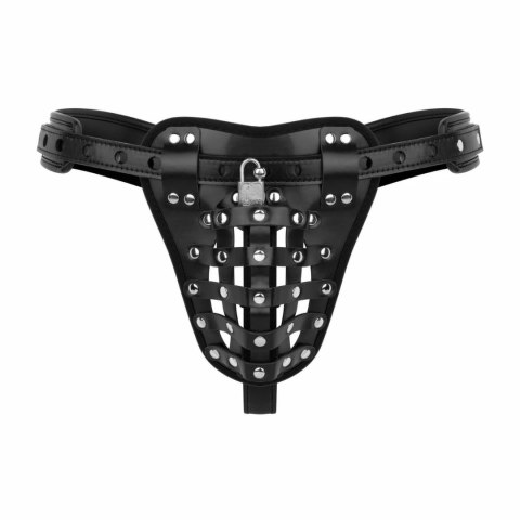 Bedroom Fantasies Chastity Cage Panty Black - pas z klatką i zamkiem