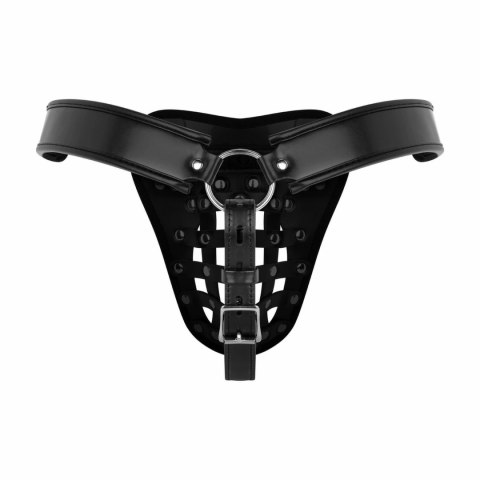 Bedroom Fantasies Chastity Cage Panty Black - pas z klatką i zamkiem