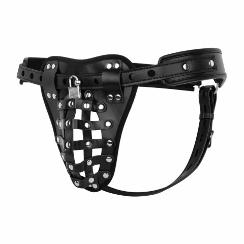 Bedroom Fantasies Chastity Cage Panty Black - pas z klatką i zamkiem