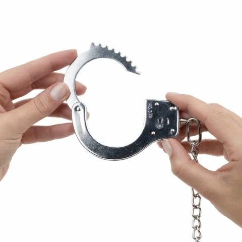 Bedroom Fantasies Metal Handcuffs Srebrne - wytrzymałe kajdanki stalowe