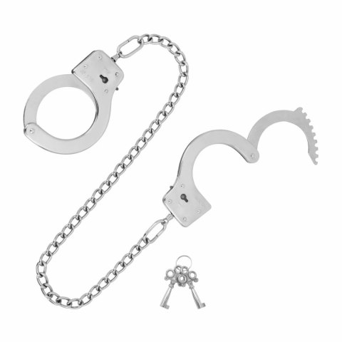 Bedroom Fantasies Metal Handcuffs Srebrne - wytrzymałe kajdanki stalowe