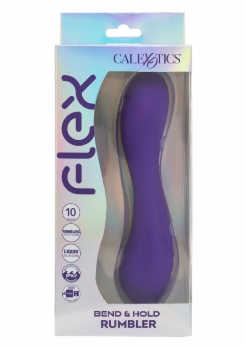 CalExotics Bend & Hold Flex Bend & Hold Triple Rumbler - wibrujący masażer 3-silnikowy, silikonowy, fioletowy