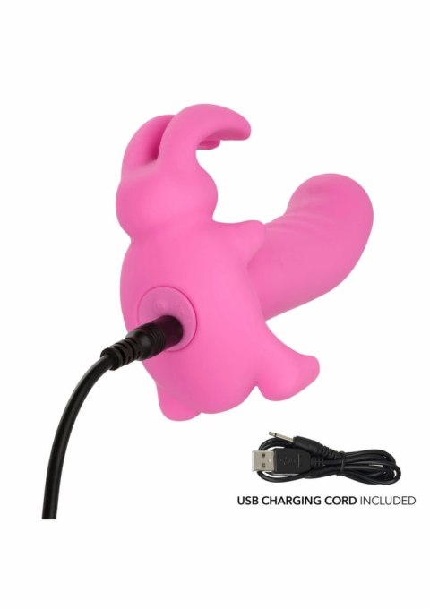 CalExotics Bunny Dreams Vibrating - silikonowy stymulator z 10 trybami, wodoodporny