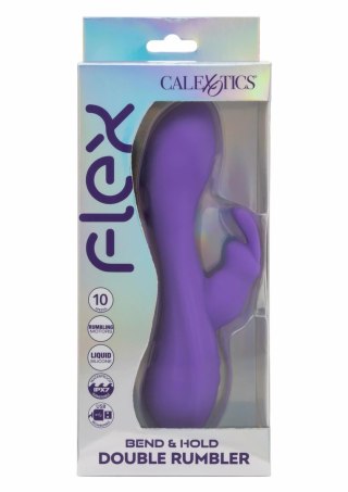 CalExotics Flex Bend & Hold Double Rumbler - podwojny masażer silikonowy, wodoodporny