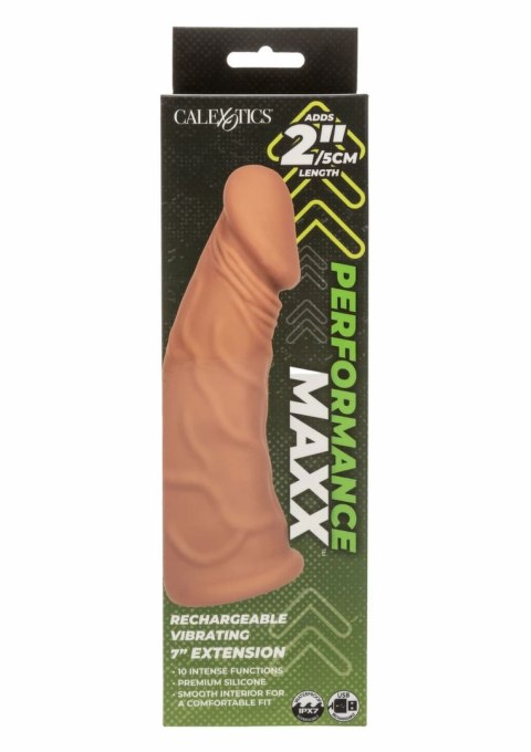 CalExotics Vibrating Extension 7 Inch silikonowa nakładka wibrująca 17,25 cm IPX7