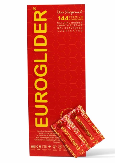 Euroglider Condoms 1008 szt. - wytrzymałe prezerwatywy lateksowe, 53 mm