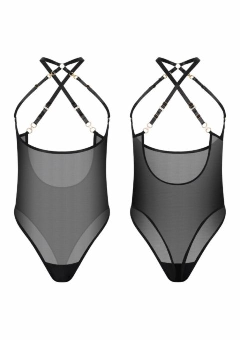 Kinky Diva Coquette Cupless Body - koronkowe body z otwartą linią biustu, regulacja