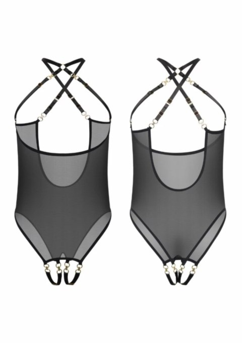 Kinky Diva Coquette Cupless & Crotchless Body - regulowany, czarny, S/M
