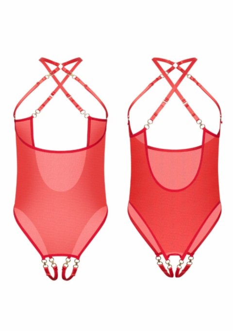 Kinky Diva Coquette Cupless & Crotchless Body - regulowany korpus z paskami