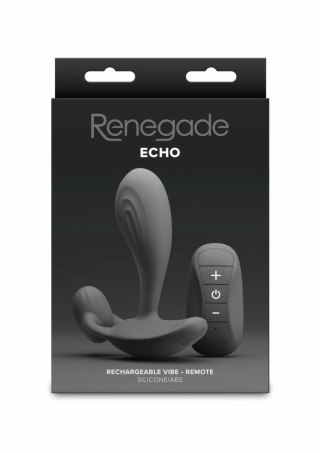 NS Novelties Renegade Echo Prostate Plug silikonowy masażer z pilotem czarny