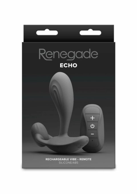 NS Novelties Renegade Echo Prostate Plug silikonowy masażer z pilotem czarny
