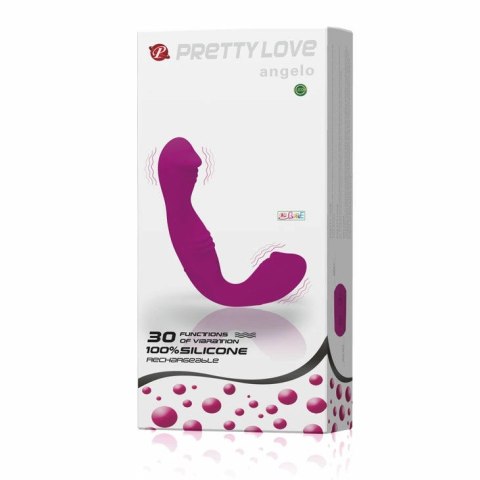 PRETTY LOVE ANGELO Arnes Lilac - silikonowy system intymny, 30 trybow, ładowalny