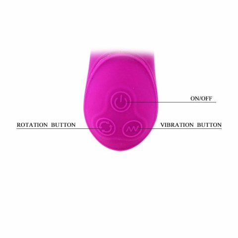 Pretty Love Hale Lilac - rotacyjny masażer silikonowy 23,1 cm USB LED