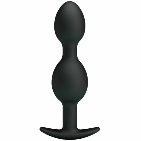 Pretty Love Kulki analne silikonowe 12,5 cm czarne ergonomiczne