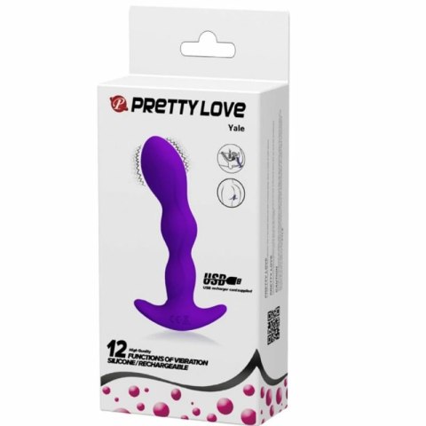 Pretty Love Masażer Prostaty 12 Trybow Wibracji USB Liliowy