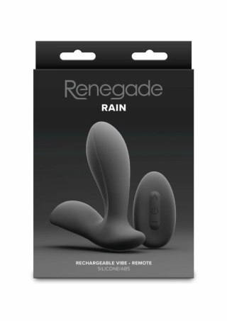 Renegade Rain Prostate Plug silikonowy masażer z pilotem, czarny