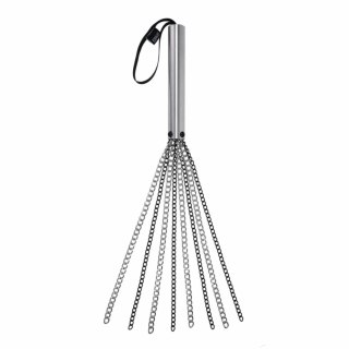 Sportsheets Edge Chain Flogger Black - wytrzymały bat z metalowymi łańcuchami