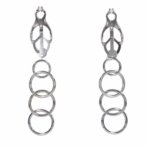 Sportsheets Edge Clover Clamps Black - zestaw zaciskow z silikonowymi końcowkami