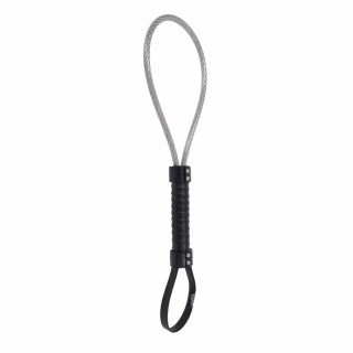 Sportsheets Edge Metal Loop Spanker czarny - precyzyjny bat z metalową pętlą