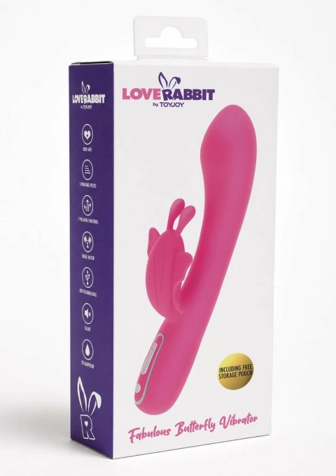 TOYJOY Fabulous Butterfly Vibrator silikonowy, 7 trybow, USB, fioletowy