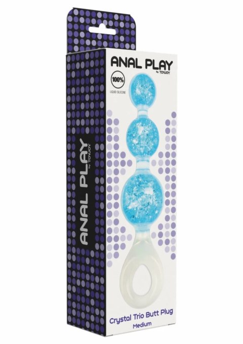 ToyJoy Crystal Trio Medium - silikonowy korek z kryształową strukturą