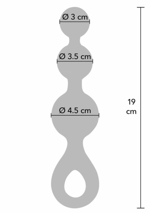 ToyJoy Crystal Trio Medium - silikonowy korek z kryształową strukturą