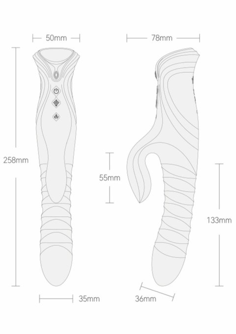 ZALO Mose 2 Rabbit Thruster z funkcją podgrzewania i wyświetlaczem