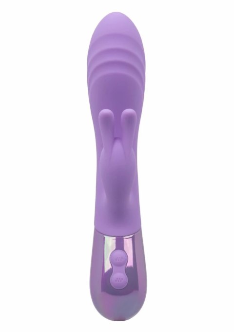 Aura Dual Bunny Vibrator silikonowy, 10 trybow, wodoodporny, fioletowy