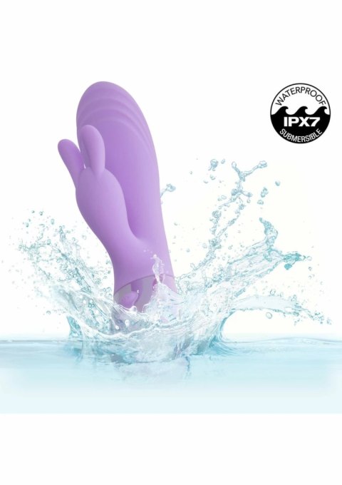 Aura Dual Bunny Vibrator silikonowy, 10 trybow, wodoodporny, fioletowy
