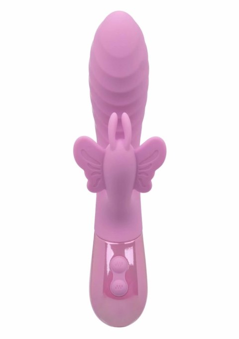 Aura Dual Flutter silikonowy wibrator dwusilnikowy wodoodporny fioletowy