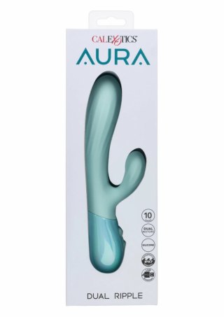 Aura Dual Ripple Vibrator silikonowy, 10 trybow, wodoodporny IPX7