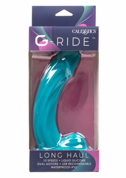 CalExotics Long Haul Vibrator silikonowy, podwojny silnik, IPX7, czarny