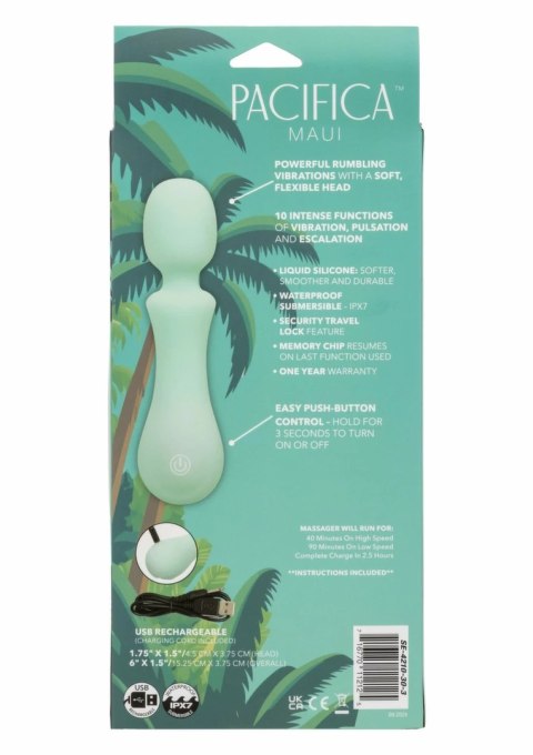 CalExotics Pacifica Maui Massager - masażer silikonowy, wodoodporny, 10 trybow