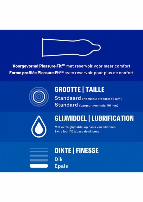 Durex Extra Safe 6 szt. prezerwatywy grubsze, dodatkowe nawilżenie 56mm