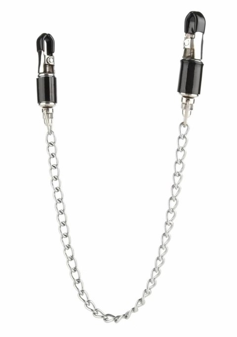 Mr. Steel Barrel Tit Clamps z łańcuszkiem, regulowane, stalowe, 8713221840059