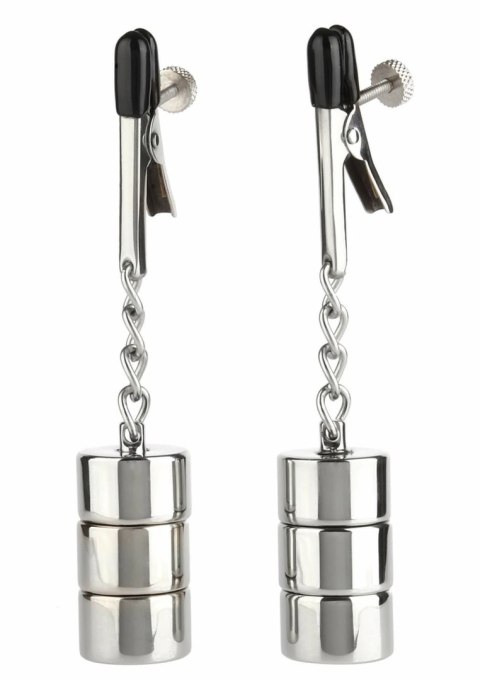 Mr. Steel Nipple Clamps z obciążeniem stal nierdzewna regulowane