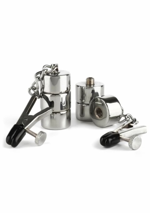 Mr. Steel Nipple Clamps z obciążeniem stal nierdzewna regulowane