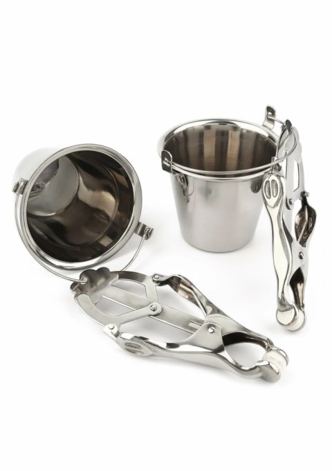Mr. Steel Nipple Clamps z regulacją i pojemnikami ze stali nierdzewnej